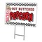 Signmission Popcorn Yard Sign & Stake outdoor plastic coroplast window, C-1216 Popcorn C-1216 Popcorn - alternate 1